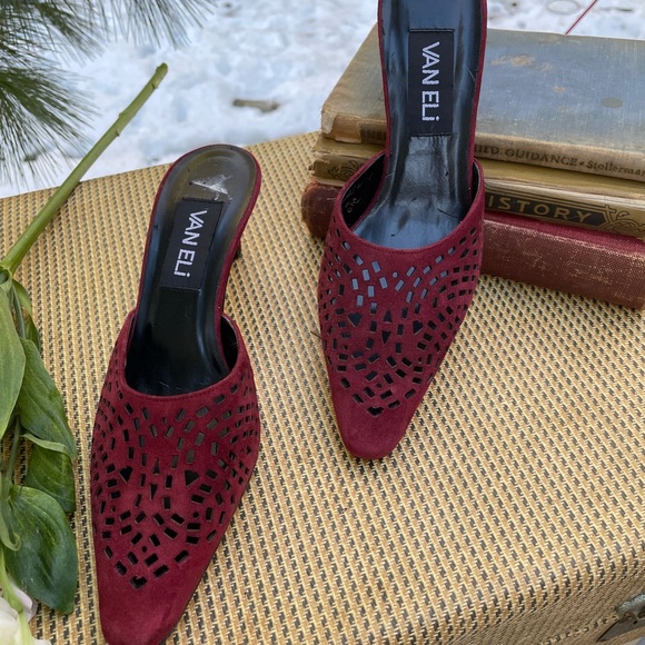 VANELI Suede Kitten Heel Mules - Picture 4 of 12